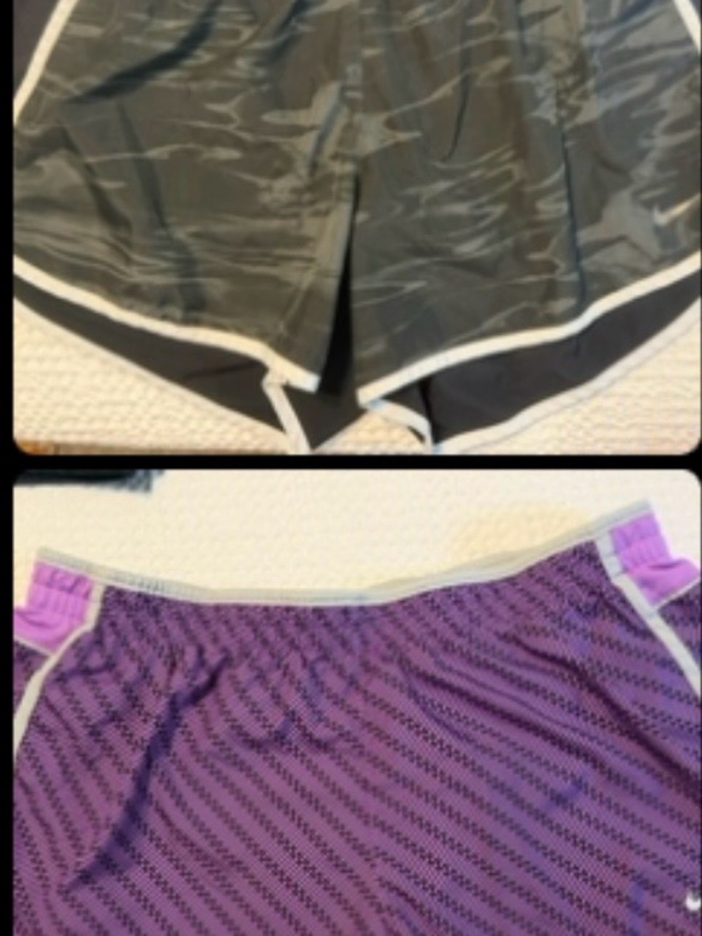 2 Nike Athletic Shorts with Contrast Trim